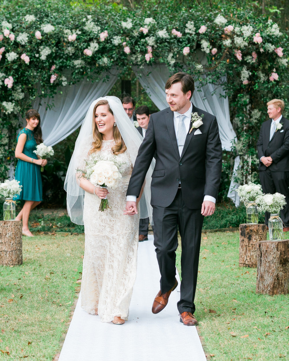 Intimate autumn garden wedding at the Henry Smith House in Picayune