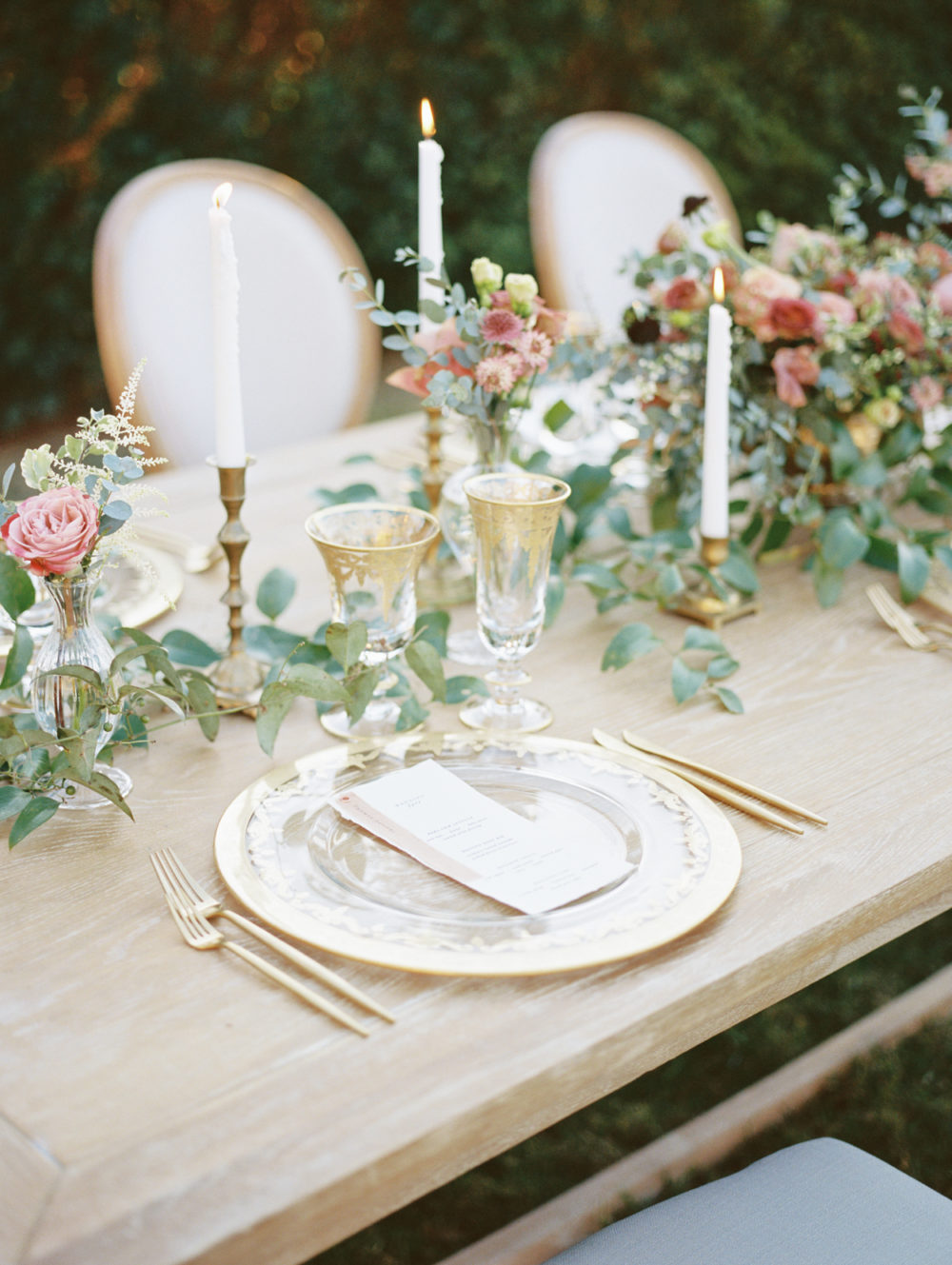 Tablescape by Adriana M. Events for Great Marsh Estate winter wedding