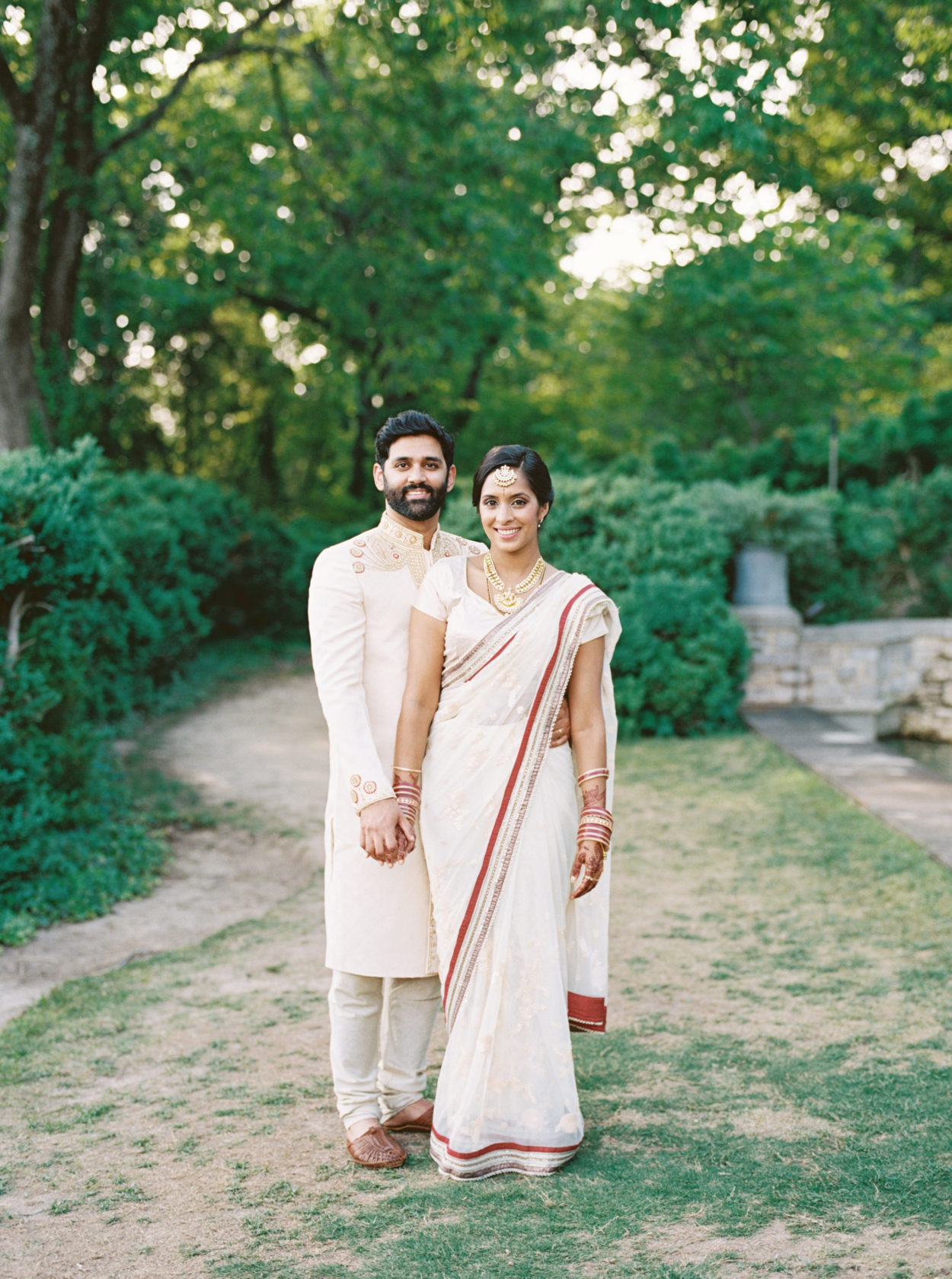 Red, gold, and ivory Indian wedding inspiration