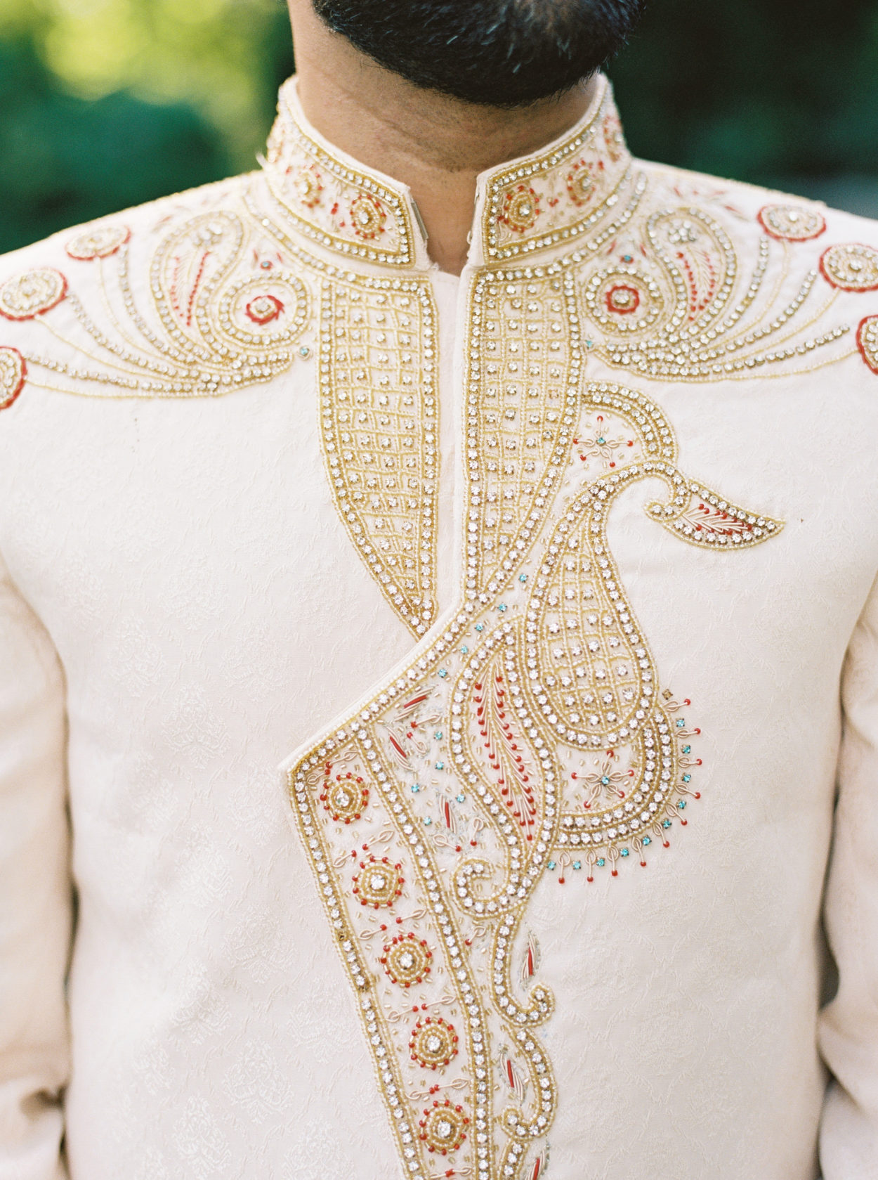 Modern groom's attire for Nashville Indian wedding