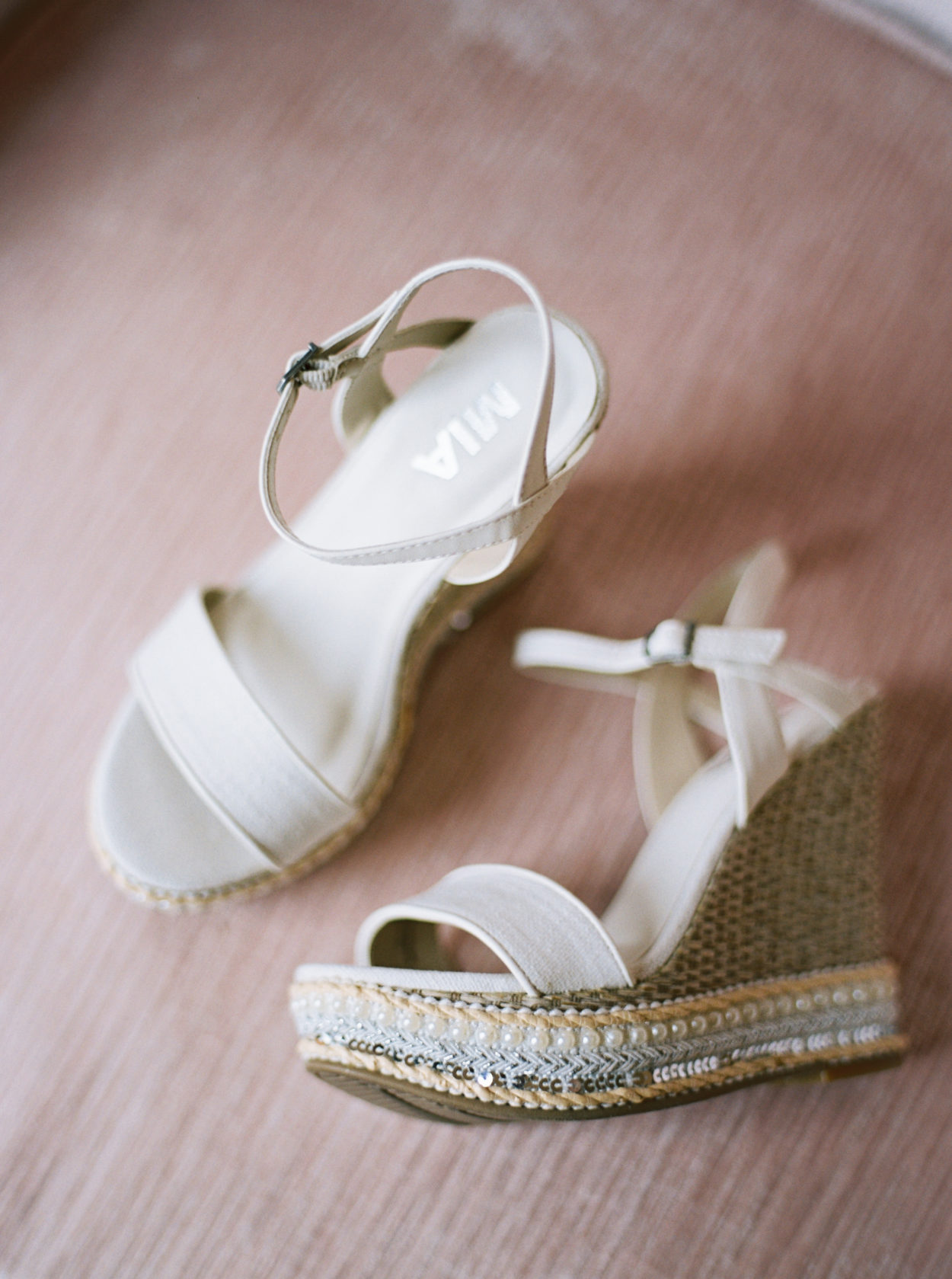 Mia wedding day shoes wedges
