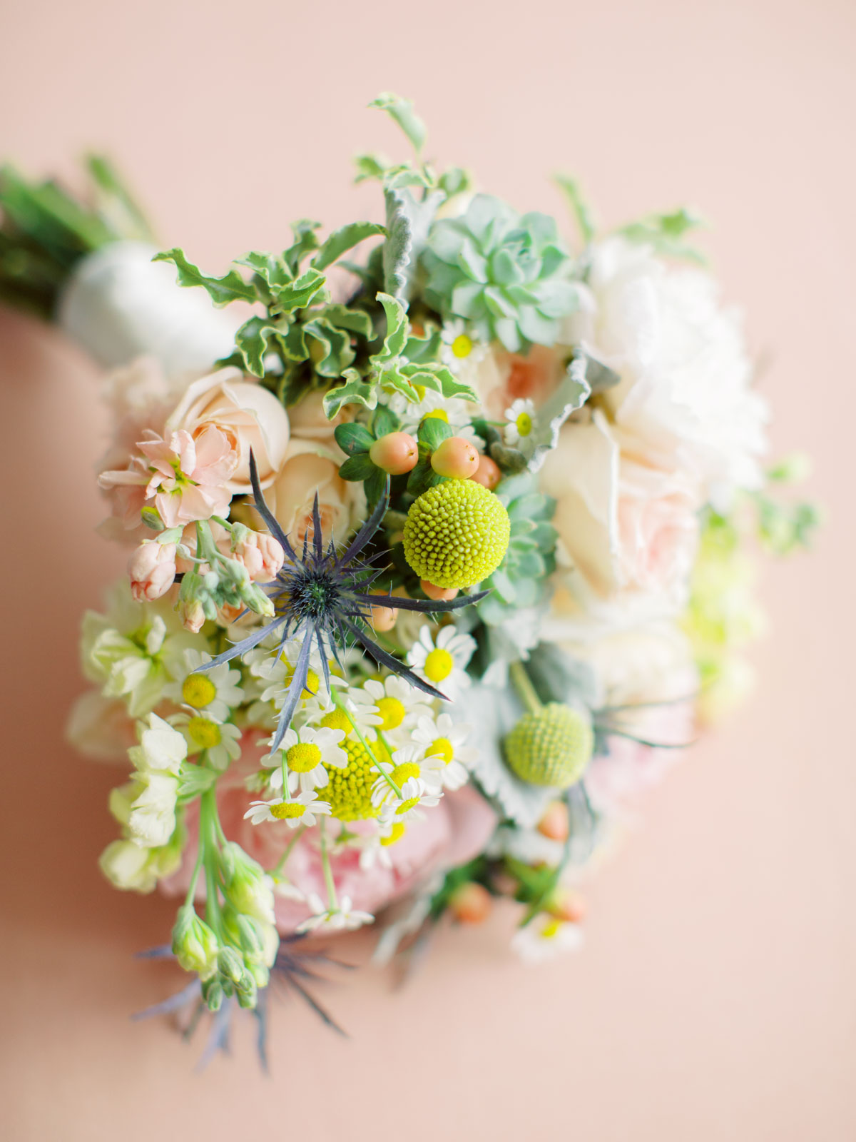 Colorful bright Spring wedding bouquet