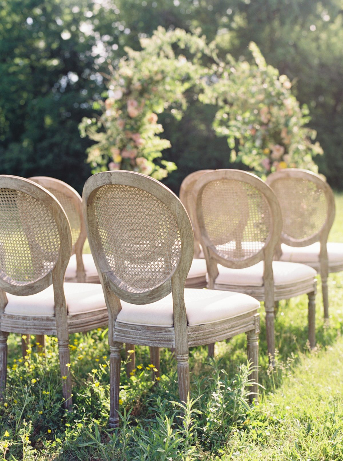 French country dining chair rentals by Please Be Seated in Nashville.