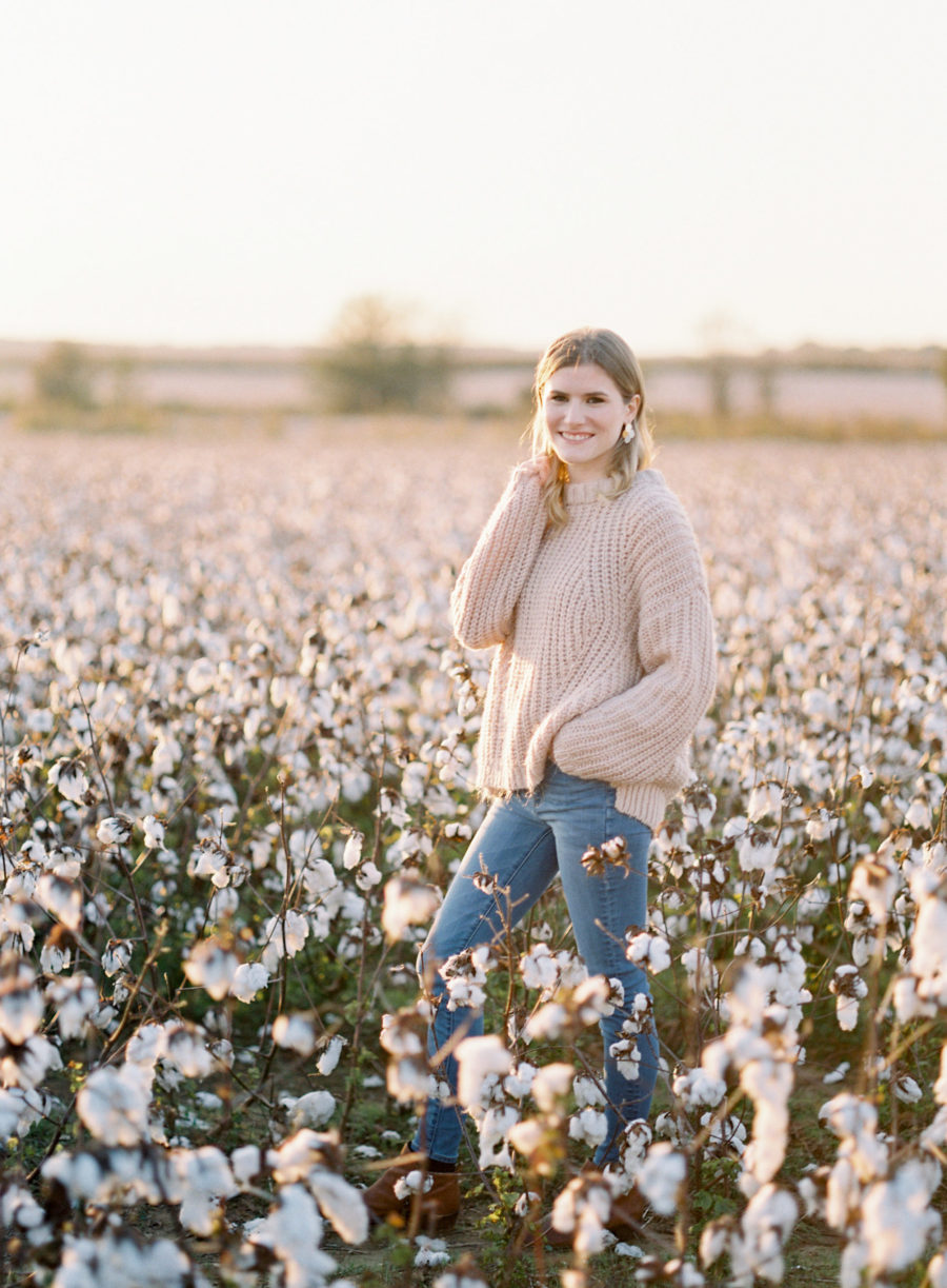 Fall family photos in the Mississippi cotton fields