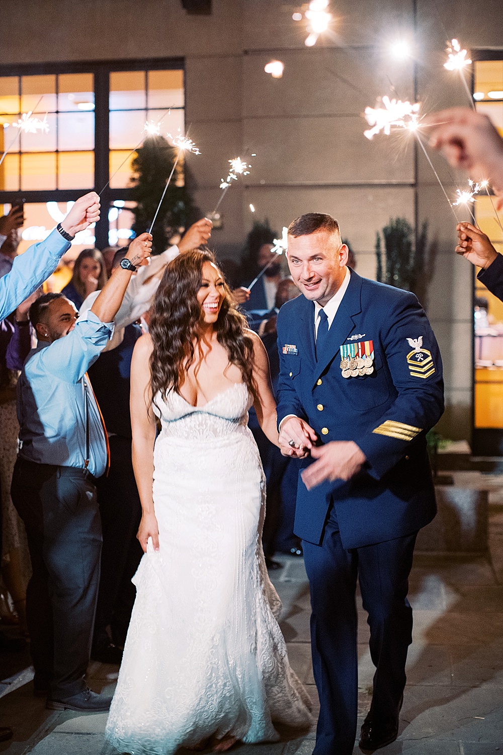 Sparkler exit at Westin Georgetown wedding