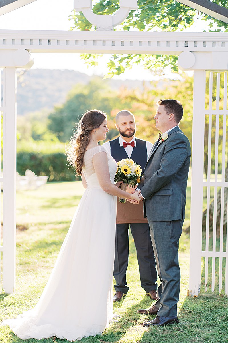 Rustic fall wedding at Whitehall Estate in Bluemont.