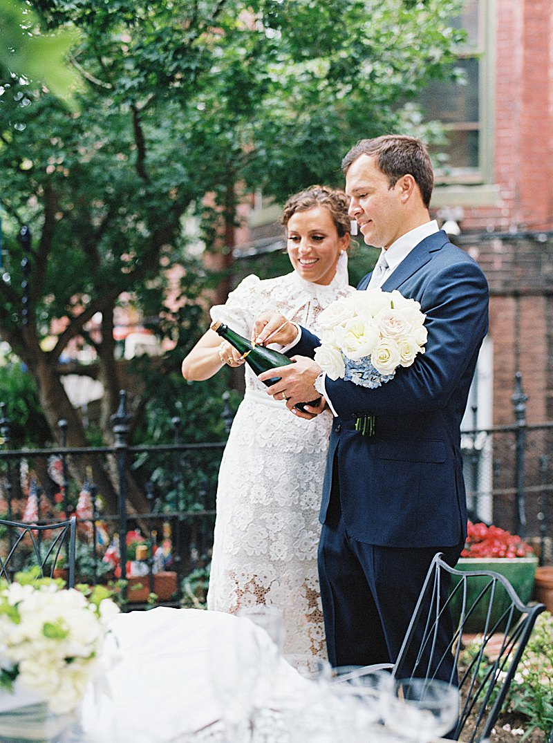 Washington DC couple celebrates micro wedding in Logan Circle amidst COVID-19.
