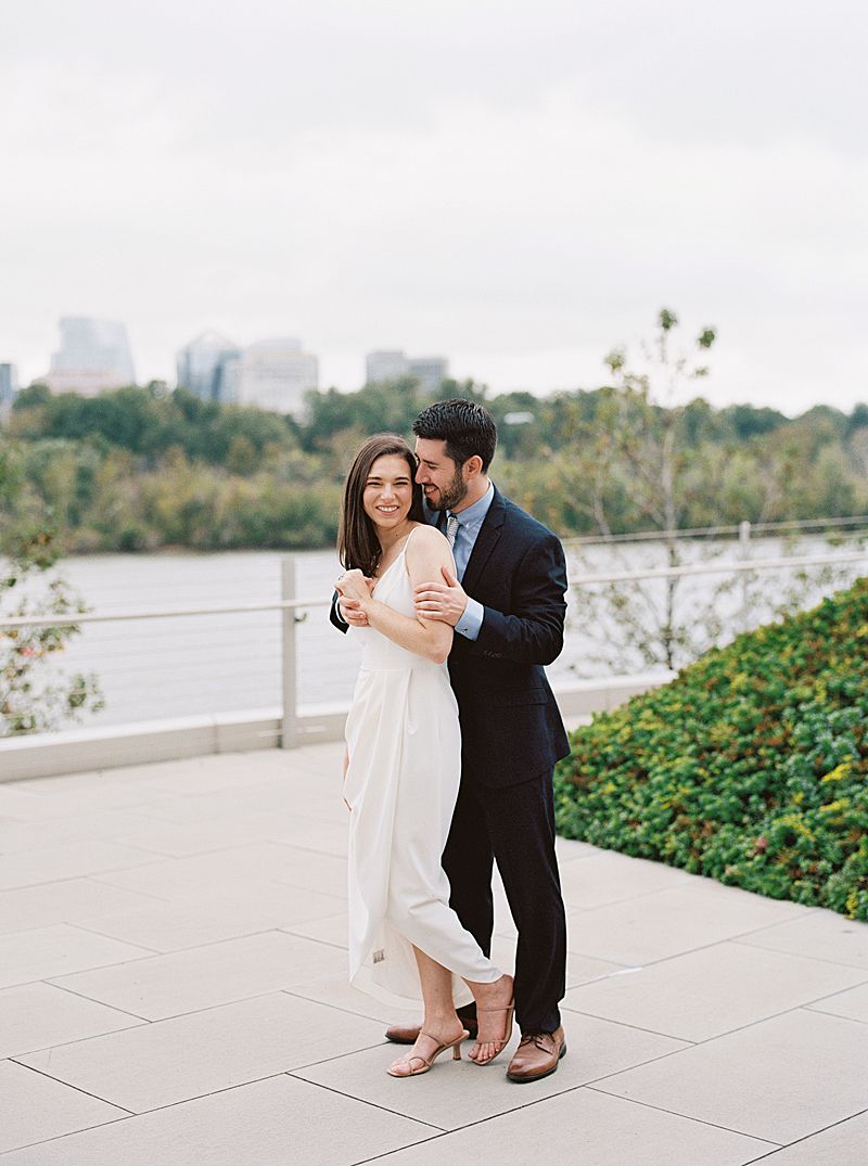 Mid-October Kennedy Center engagement session in Washington D.C.