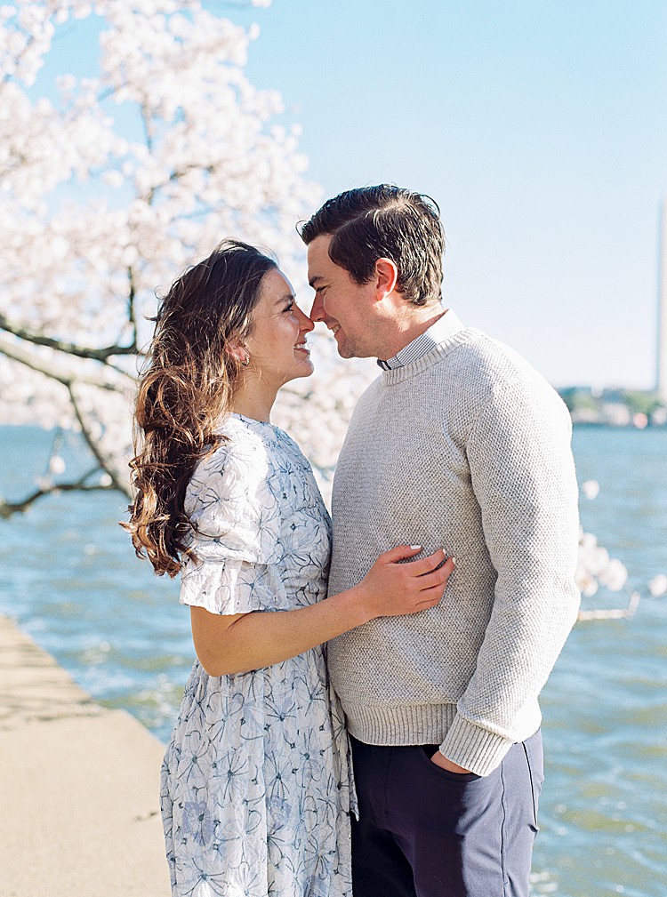 Michelle captures a couple's engagement at the cherry blossoms on the Tidal Basin in Washington, D.C.